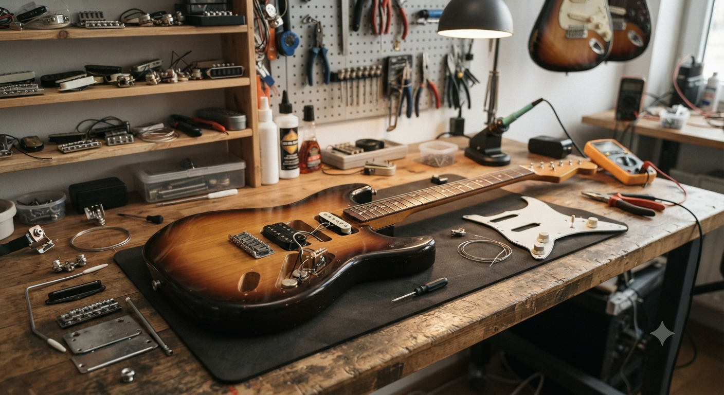 Các thành phần quan trọng của guitar điện